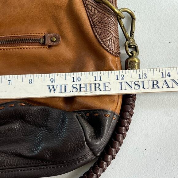 The Sak Medium Shoulder Bag Boho Two Toned Leather Braided Strap - Picture 10 of 10